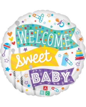 Welcome Sweet Baby Flags